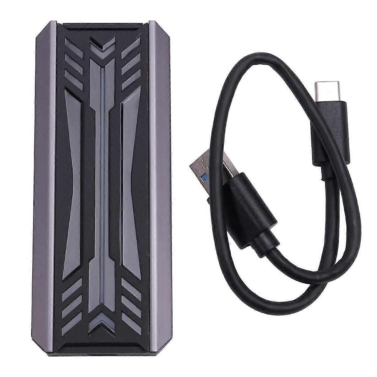 Dual Protocol Ssd Nvme M2 Festplattengehäuse Rgb Aluminium--