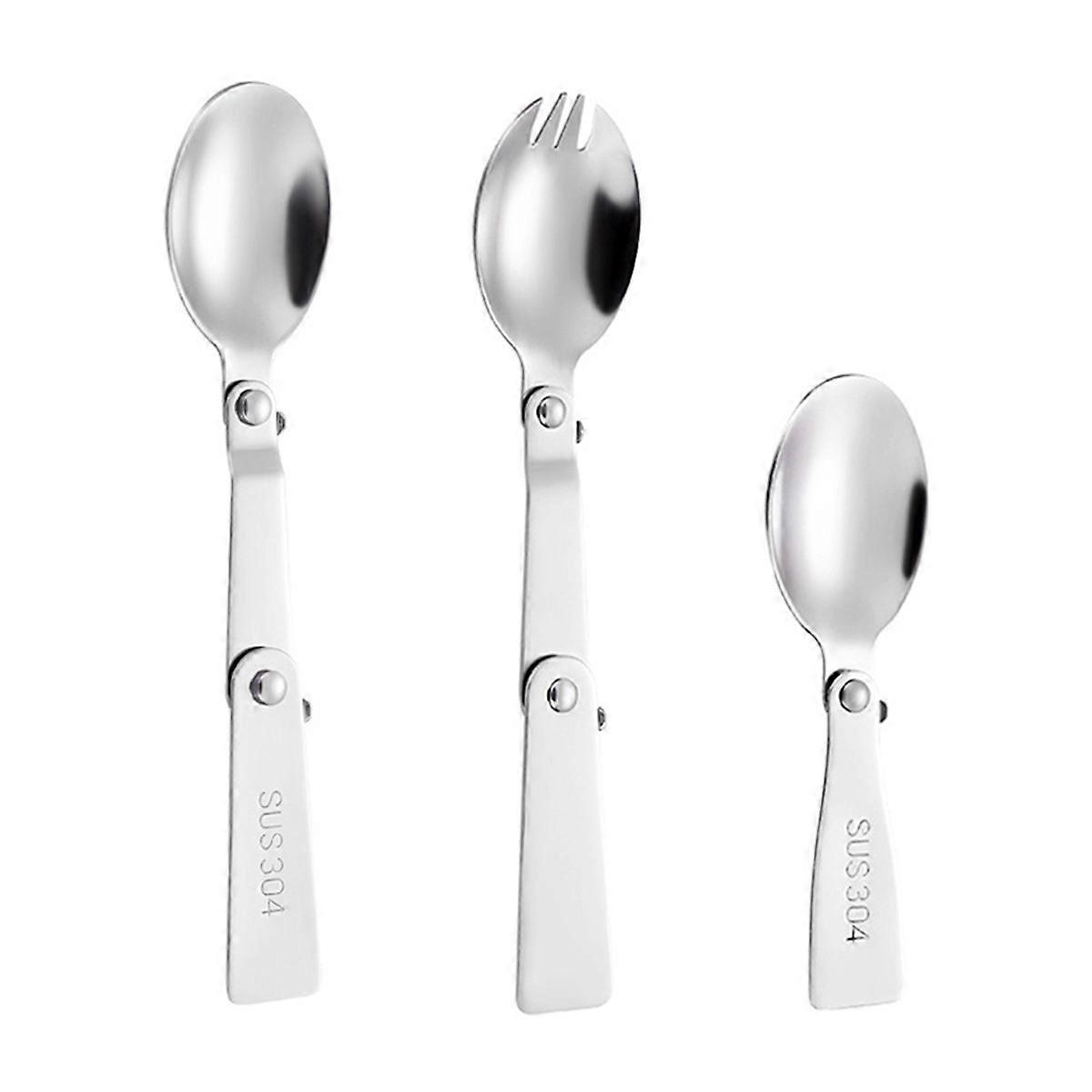 Klapplöffel Aus Edelstahl, Outdoor-reisebesteck, Mini-löffel