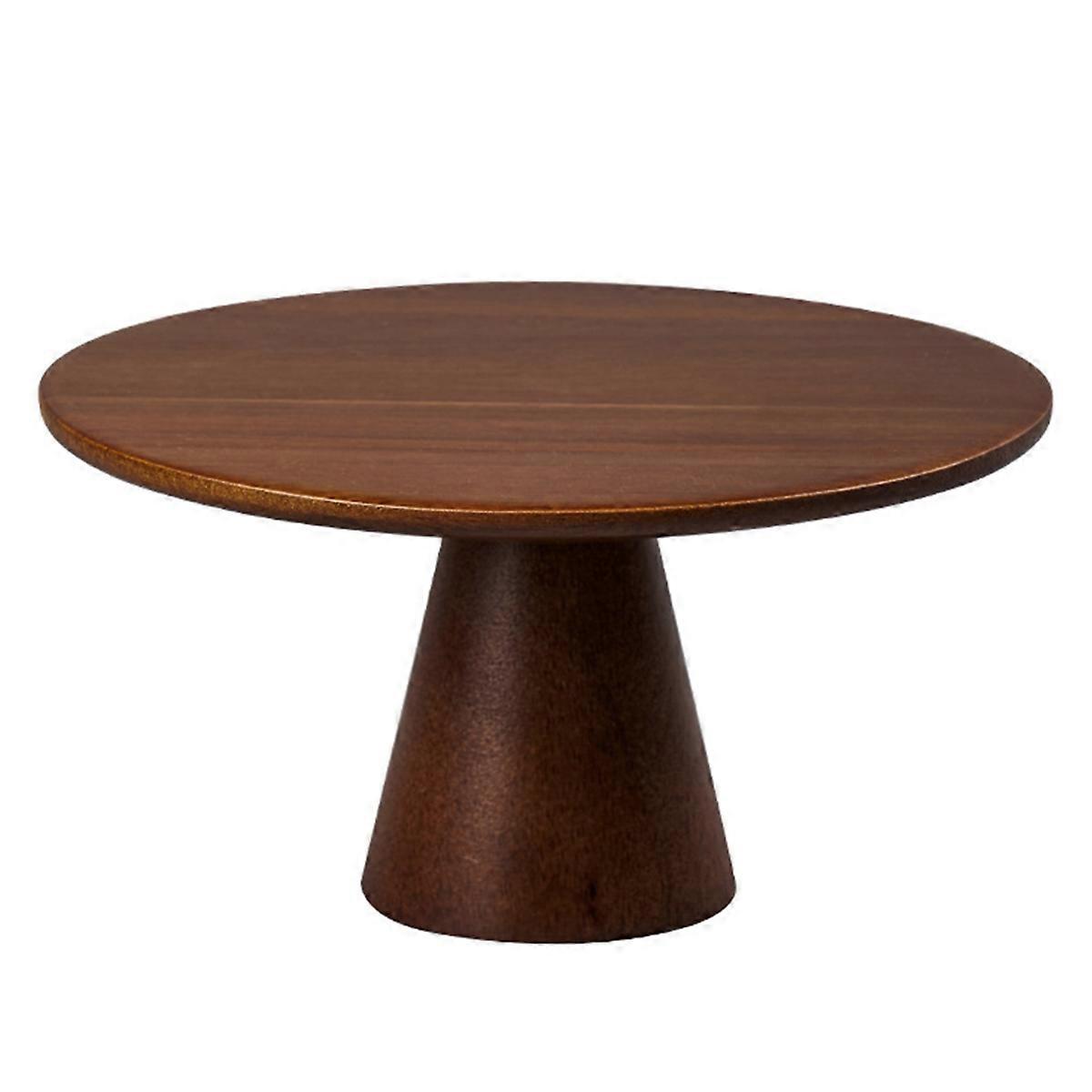 Elegante Tortenplatte Aus Holz – Dessertteller Mit Hohem Fuß
