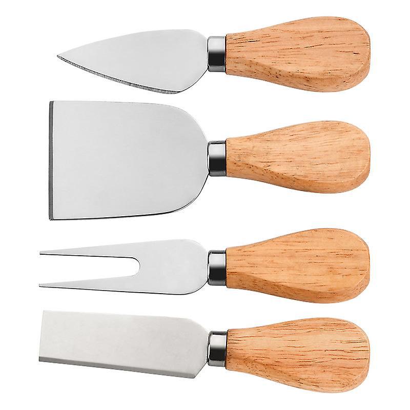 Ein Set Aus 4 Käsemessern Aus Edelstahl, Perfekt Als Geschenk.