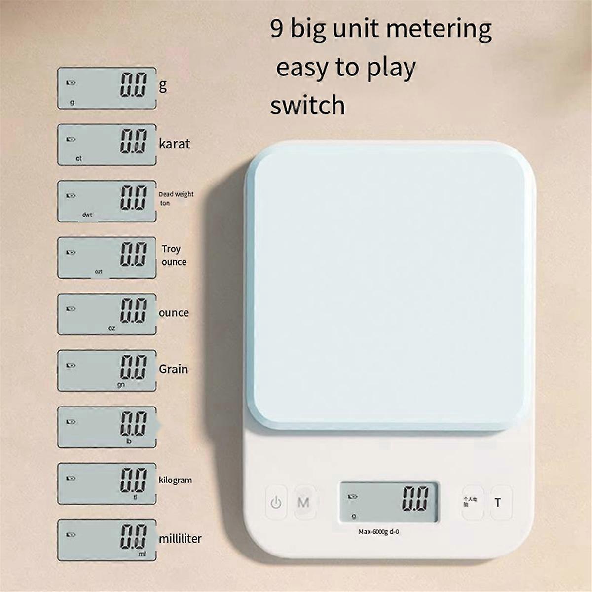 Elektronische Küchenwaage Für Kleine Haushalte, Kaffee, Lebensmittel, Backwaren