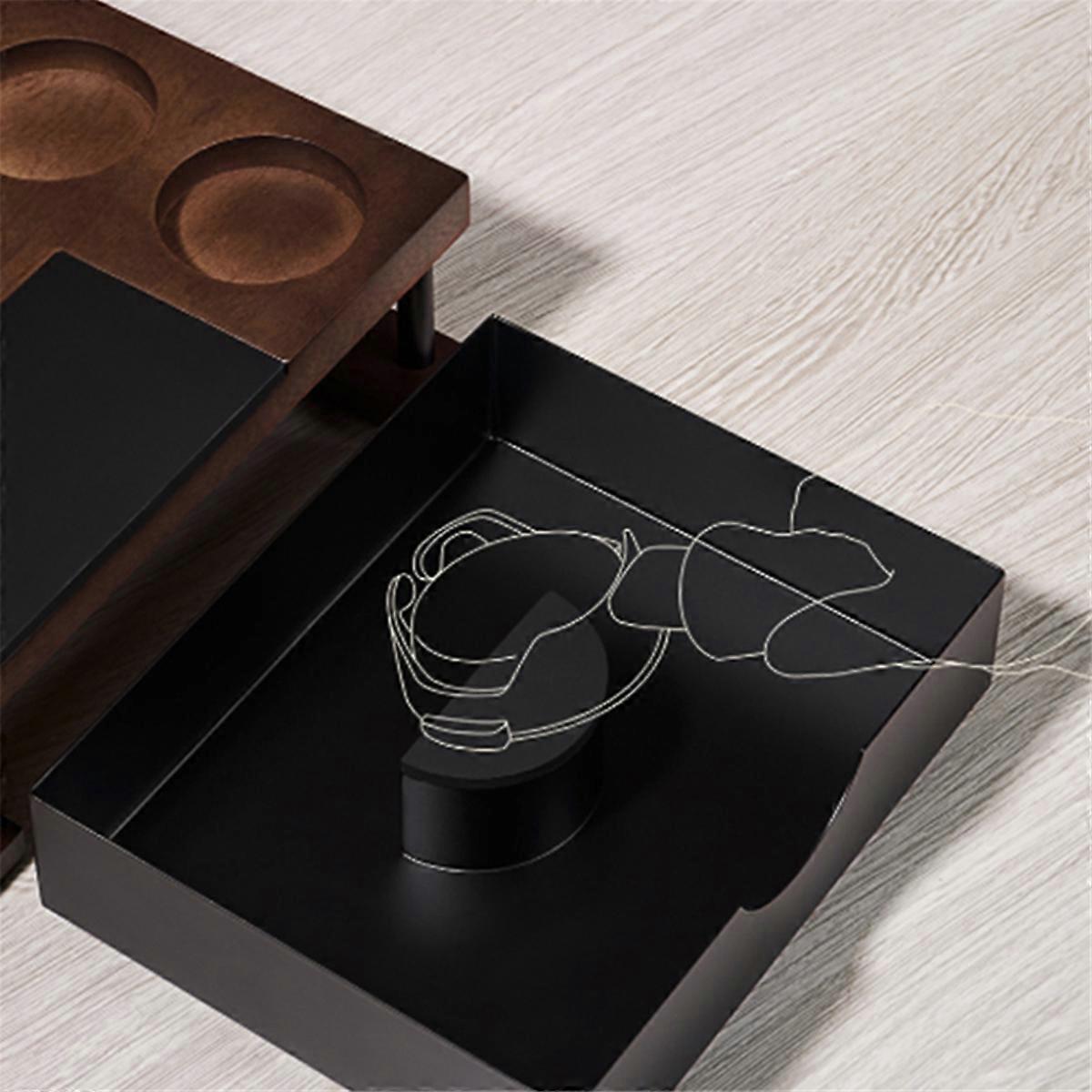 Multifunktionale Espresso-tamping-station Aus Massivholz, Pulverpressung A--