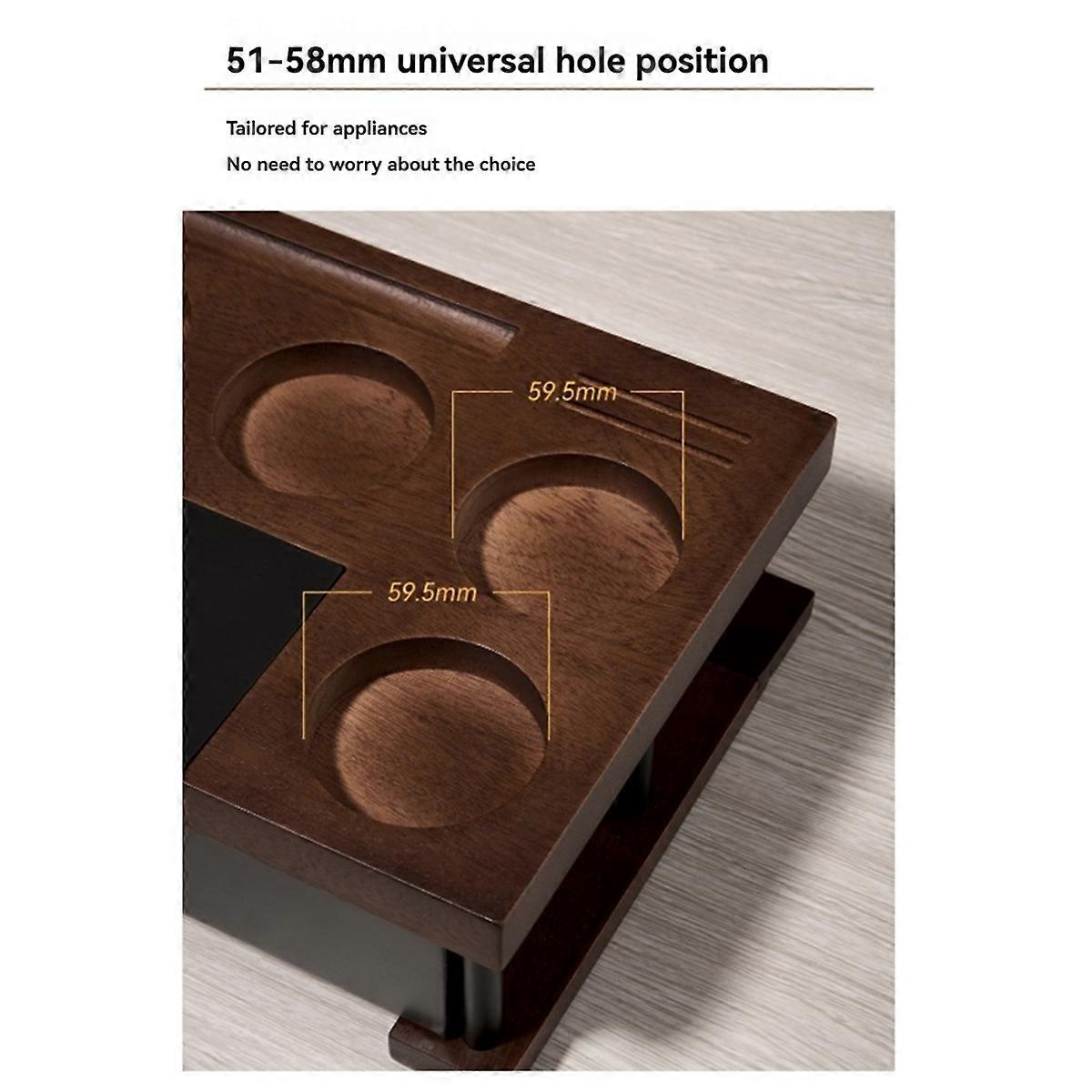 Multifunktionale Espresso-tamping-station Aus Massivholz, Pulverpressung B--