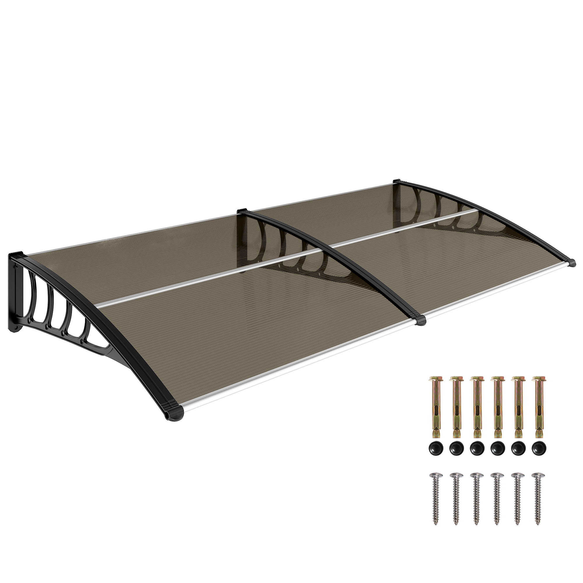 Türvordach Aus Polycarbonat Mit Aluminiumrahmen – Regen- Und Uv-schutz Für Den Eingang