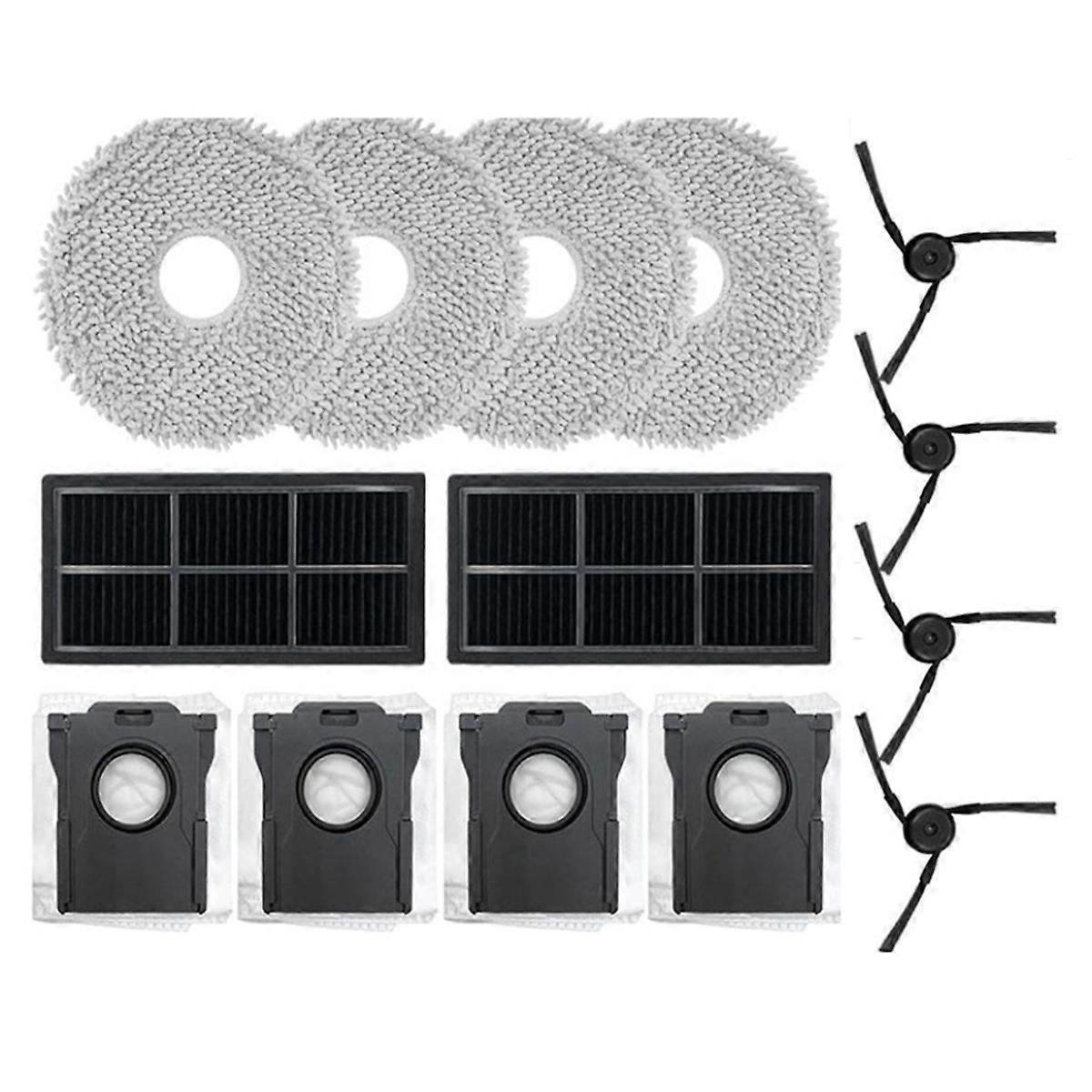 14 Stück Für X40 Ultra Seitenbürsten-filtermopp-tuch-staubbeutel