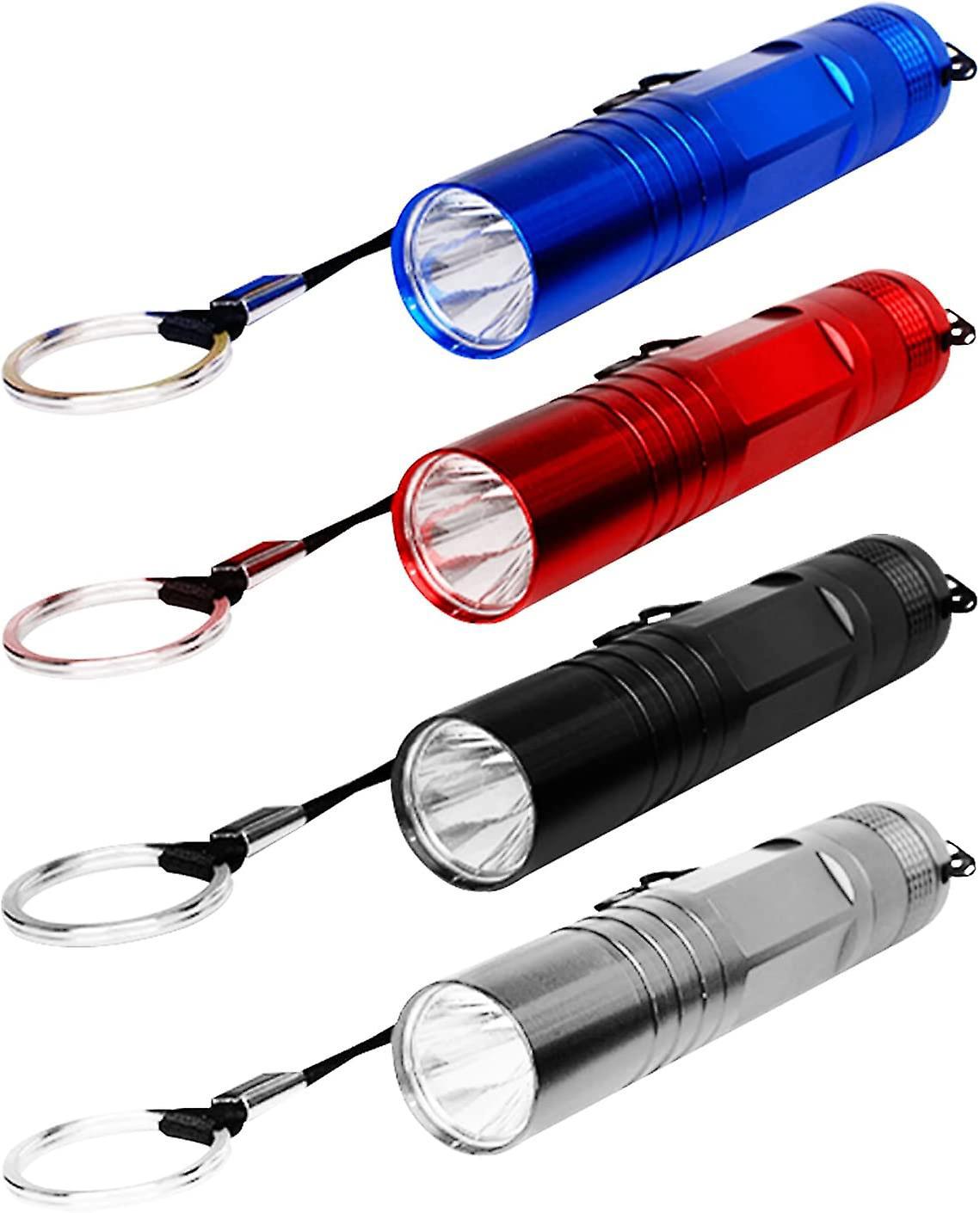 4 Mini-taschenlampen Aus Aluminiumlegierung, Tragbar, Notbeleuchtung Im Freien, Geeignet Für Nachtreisen, Radfahren Und Bergsteigen