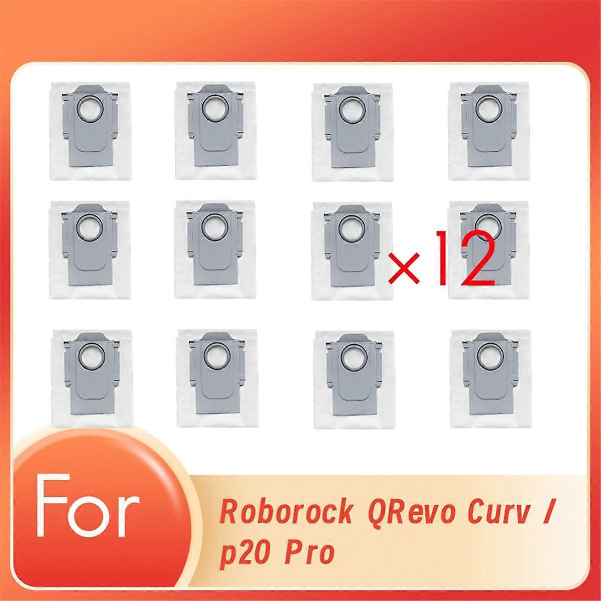 12 Staubbeutel Für Roborock Qrevo Curv / P20 Pro Kehrmaschinen-zubehör
