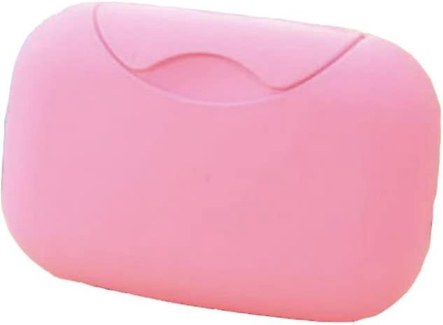 Kreative, Handgefertigte, Wasserdichte Reise-seifenbox In Rosa Mit Deckel Und Karabinerhaken Für Zuhause Und Unterwegs