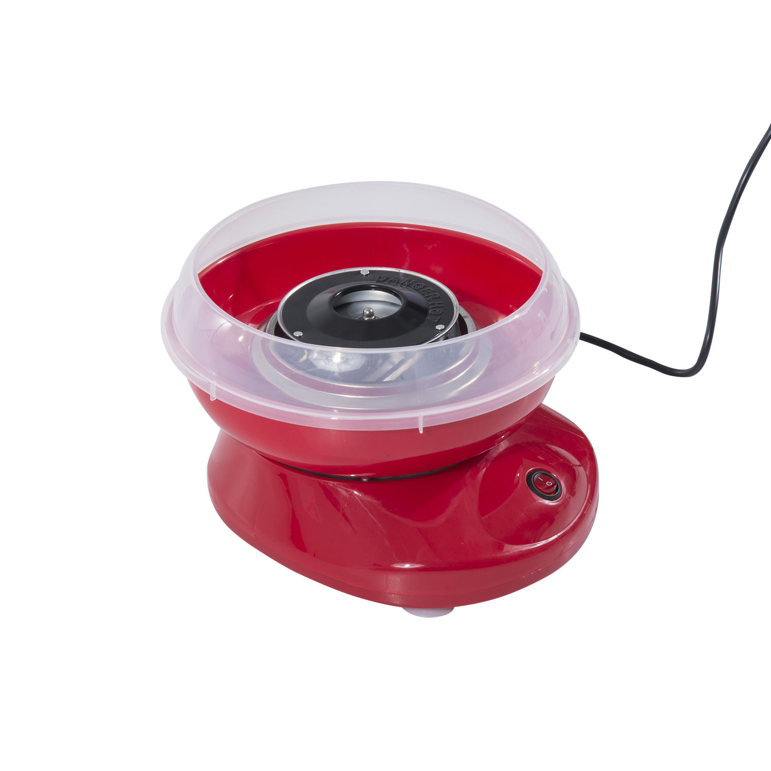 Homcom 550w Zuckerwattemaschine Für Kinderpartys, Geburtstage Und Veranstaltungen, Inklusive Stielen Und Messlöffel, Höhe 18 Cm, Farbe Rot.