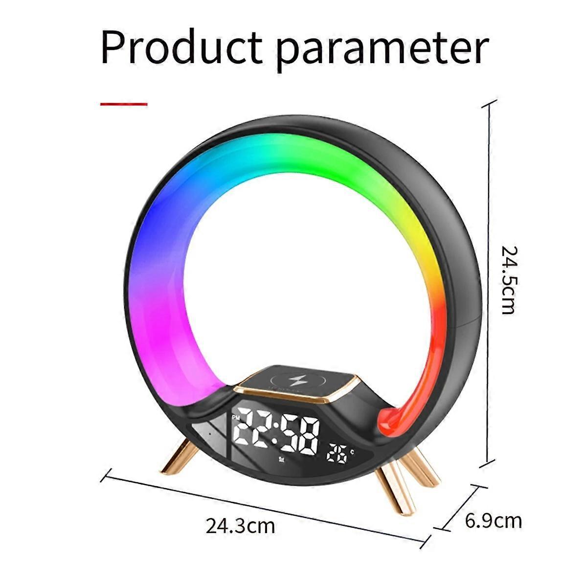 Bluetooth-lautsprecher Mit Intelligentem Wecker Und Ambientebeleuchtung (a) Eu-stecker