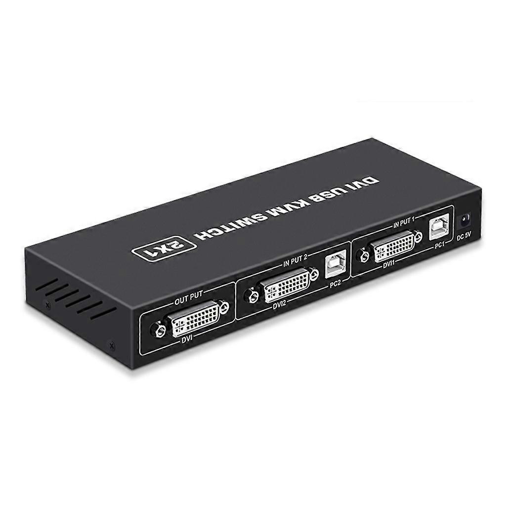 Usb-umschalter, Dvi-kvm-switcher-adapter, 2 Eingänge, 1 Ausgang, Splitter Für Pc-scanner