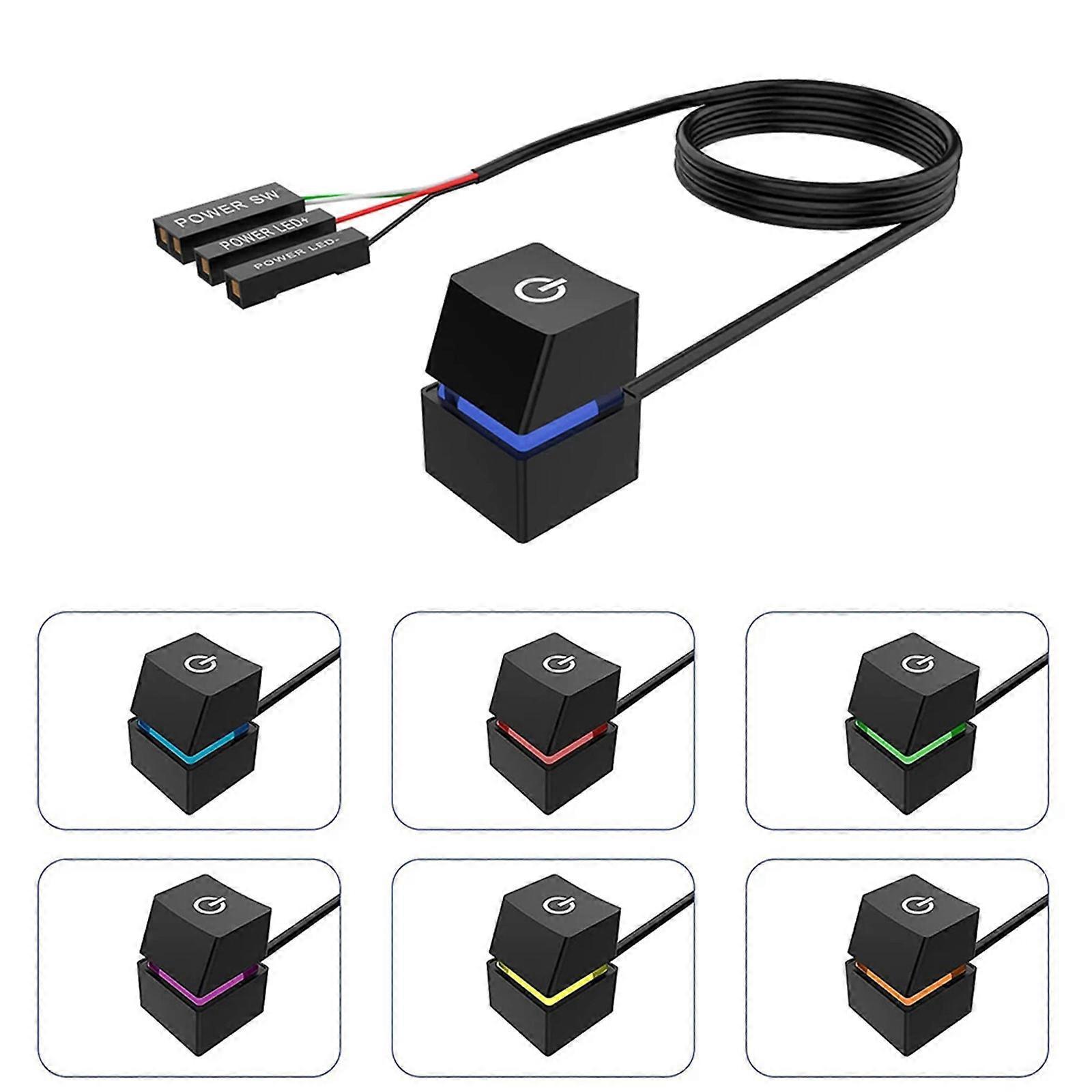 Bunte Led-beleuchtung Computer-desktop-schalter Pc-motherboard Start-power-taste