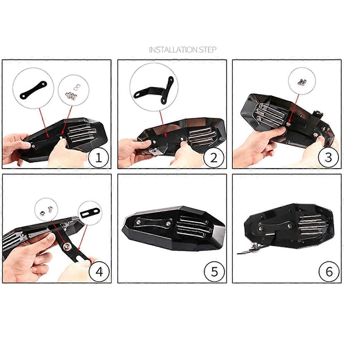 Motorrad-handschutz, Schwarz