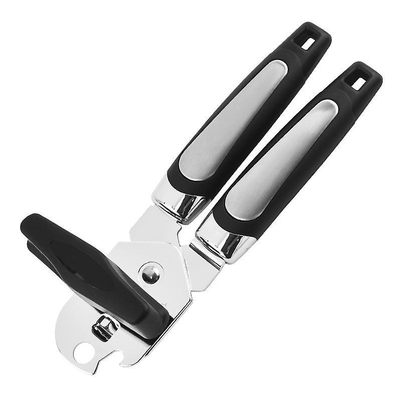 (schwarzer) Dosenöffner, Robuster 3-in-1-dosenöffner, Multifunktionaler Flaschenöffner Mit Glatter Kante Und Edelstahlklinge, Leicht Zu Bedienender Drehknopf