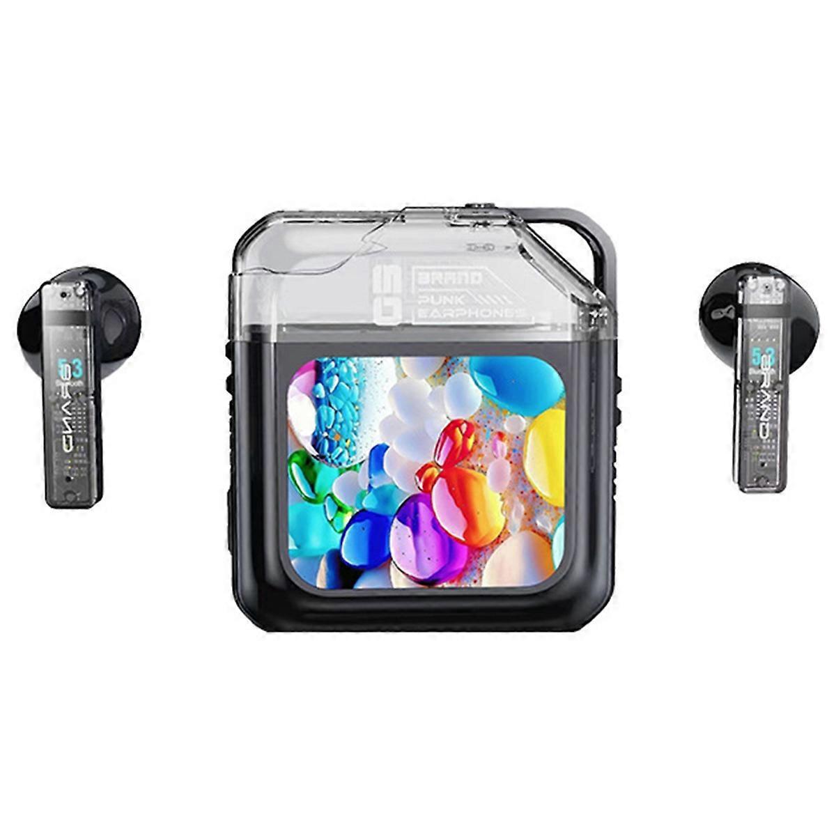 Bluetooth-kopfhörer Mit Led-vollfarb-touchscreen, Schwarz