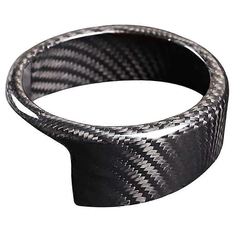 Heckgrill Aus Kohlefaser, Frontgrill-logo-zierring, Schwarz Eingefasst