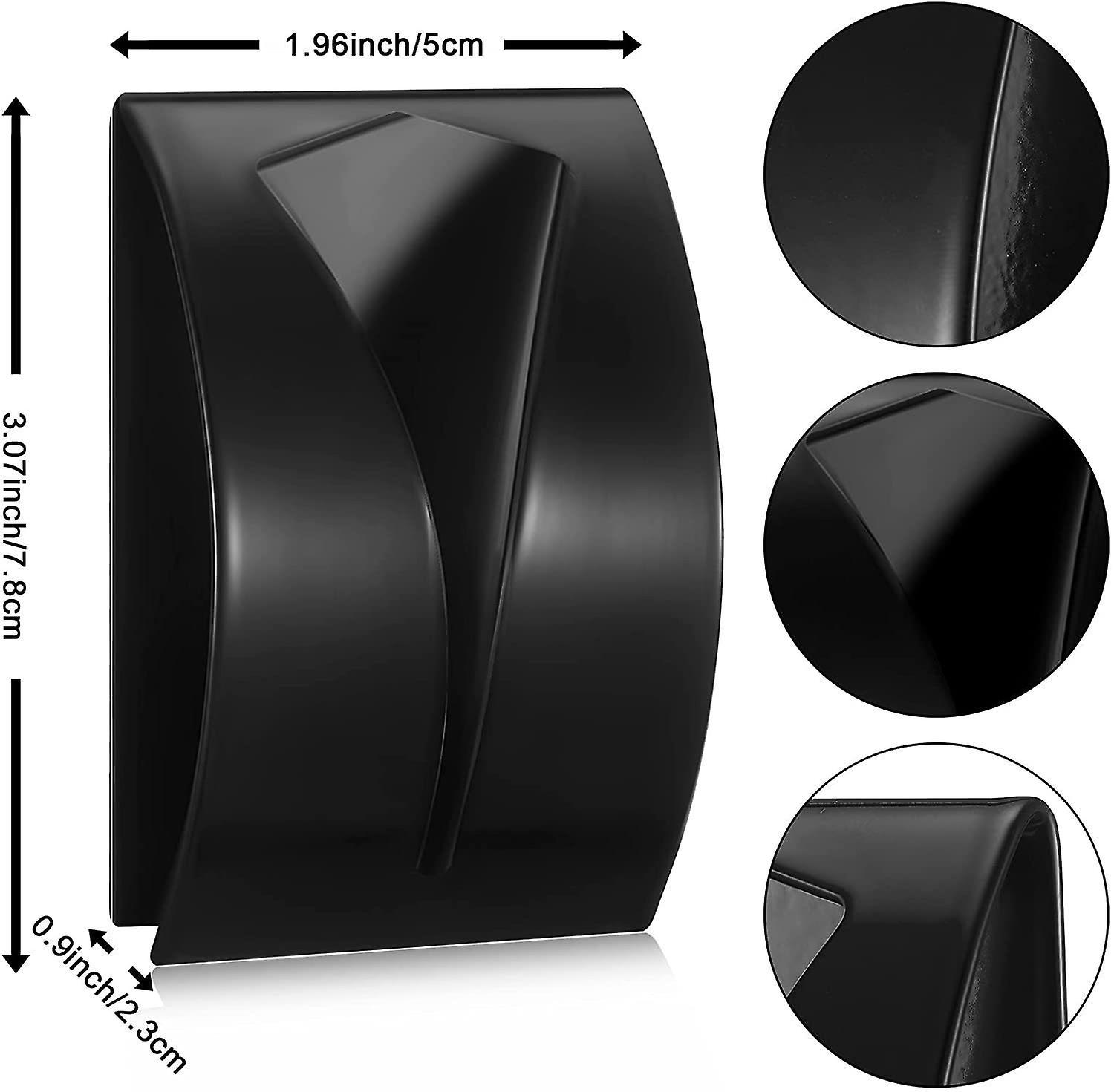 Set Mit 2 (schwarzen) Selbstklebenden Handtuchhaltern, Wandhaken Für Badezimmer-/badetücher/geschirrtücher/schürzen/müllbeutel, Küche/bad