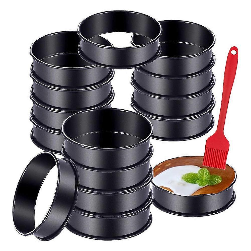 16er-packung English-muffin-ringe, Crumpet-ringe, Antihaftbeschichtet, 8 Cm