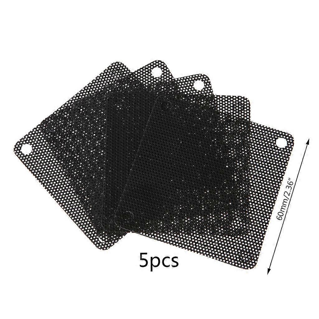 Pc-lüfter-staubschutzgitter, Gehäusekühlerfilter, Staubdichte Pvc-abdeckung, Hohe Dichte, 5 Stück