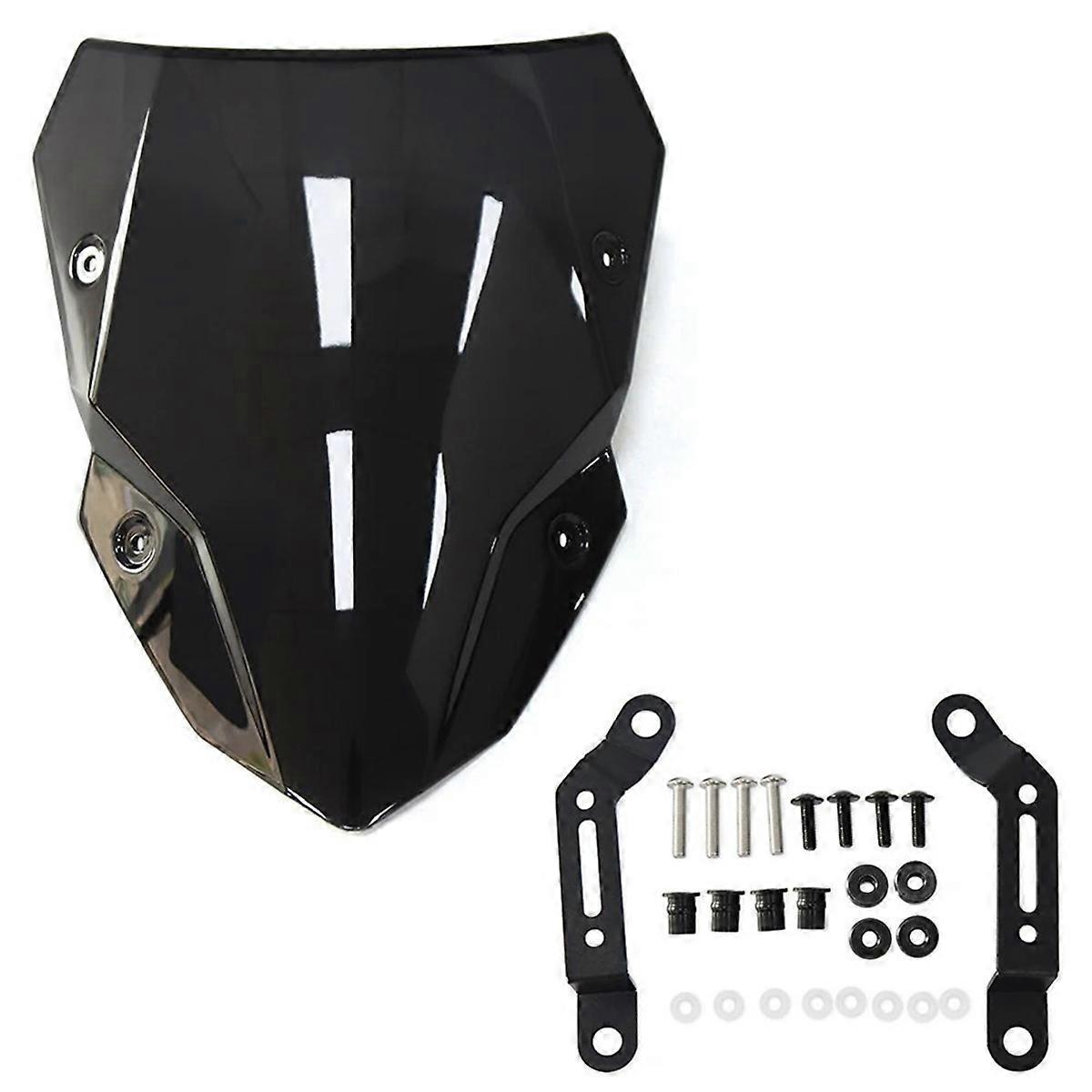 Motorrad-windschutzscheibe Windabweiser Für Kawasaki Schwarz--