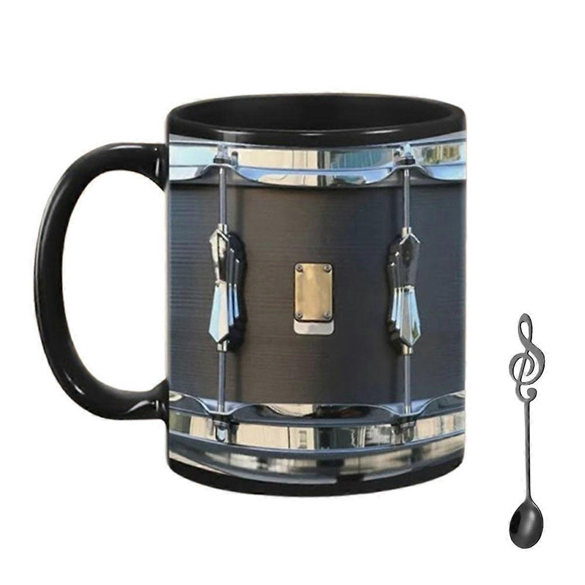 11oz Schwarzer Vintage-trommelbecher Lustiger Tee-, Kaffee-, Saft- Und Wasserbecher