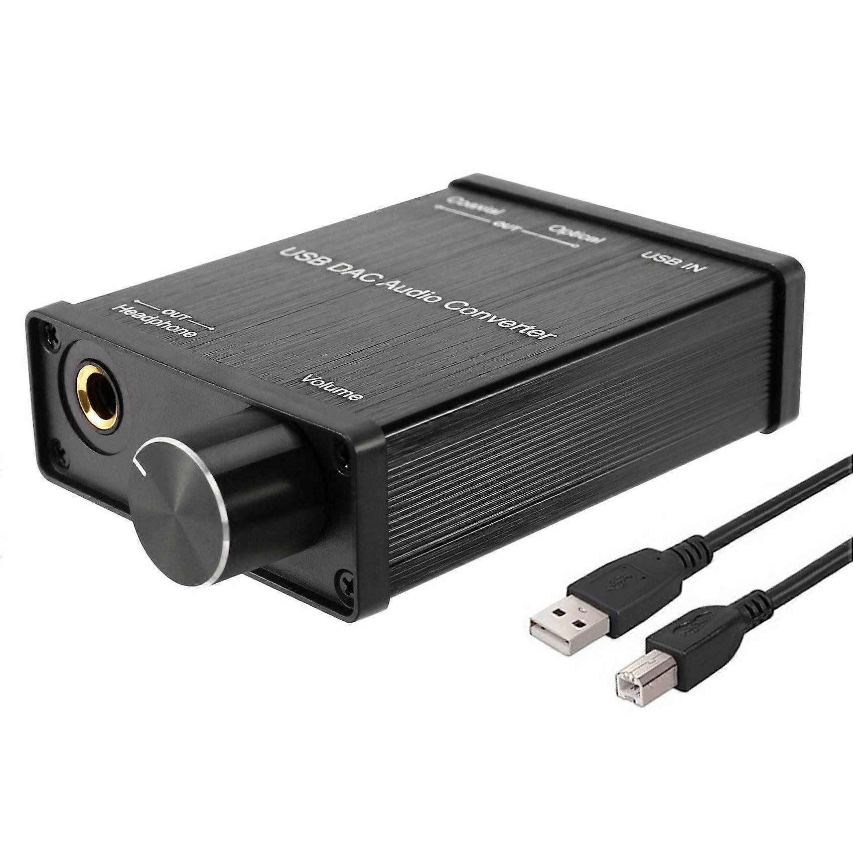 Usb-zu-koaxial-s/pdif-optischer-3,5-mm-/6,3-mm-kopfhörer-audio-konverter