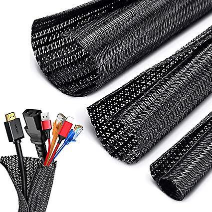 3 Meter Langer, Flexibler, Verstellbarer Computerkabelschlauch (13–14 Mm), Kabelmanagement-organizer, Geteilter Pet-kabelschutzschlauch, Kabelschutz