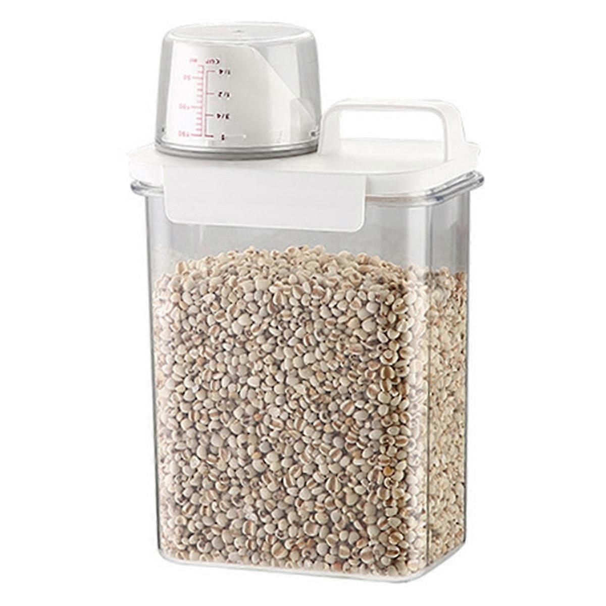 Versiegelte Haushalts-getreideaufbewahrungsbox, Transparenter Reiseimer, 1800 Ml