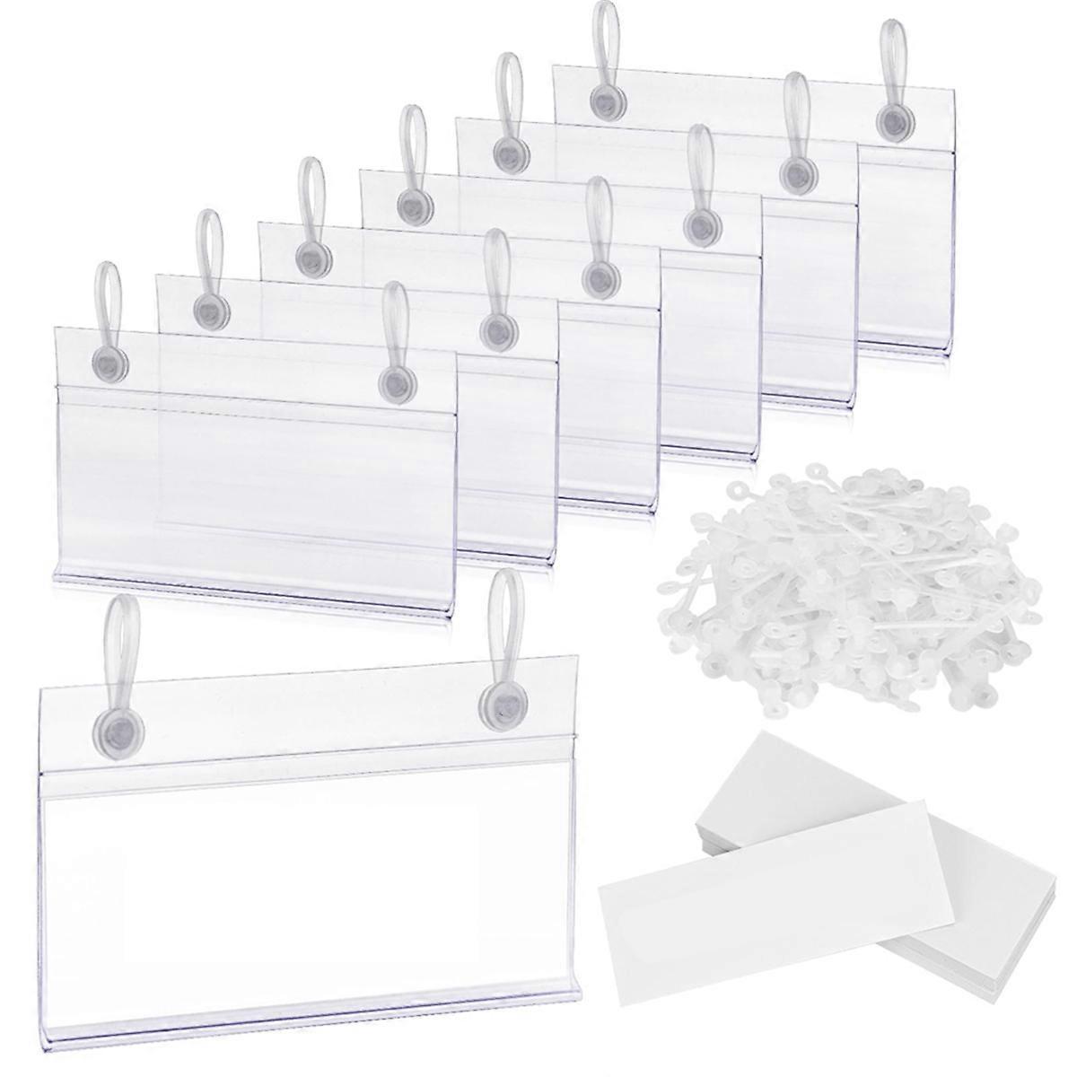 100 Stück Transparente Etikettenhalter Für Drahtregale Mit Preisschildern Im Einzelhandel