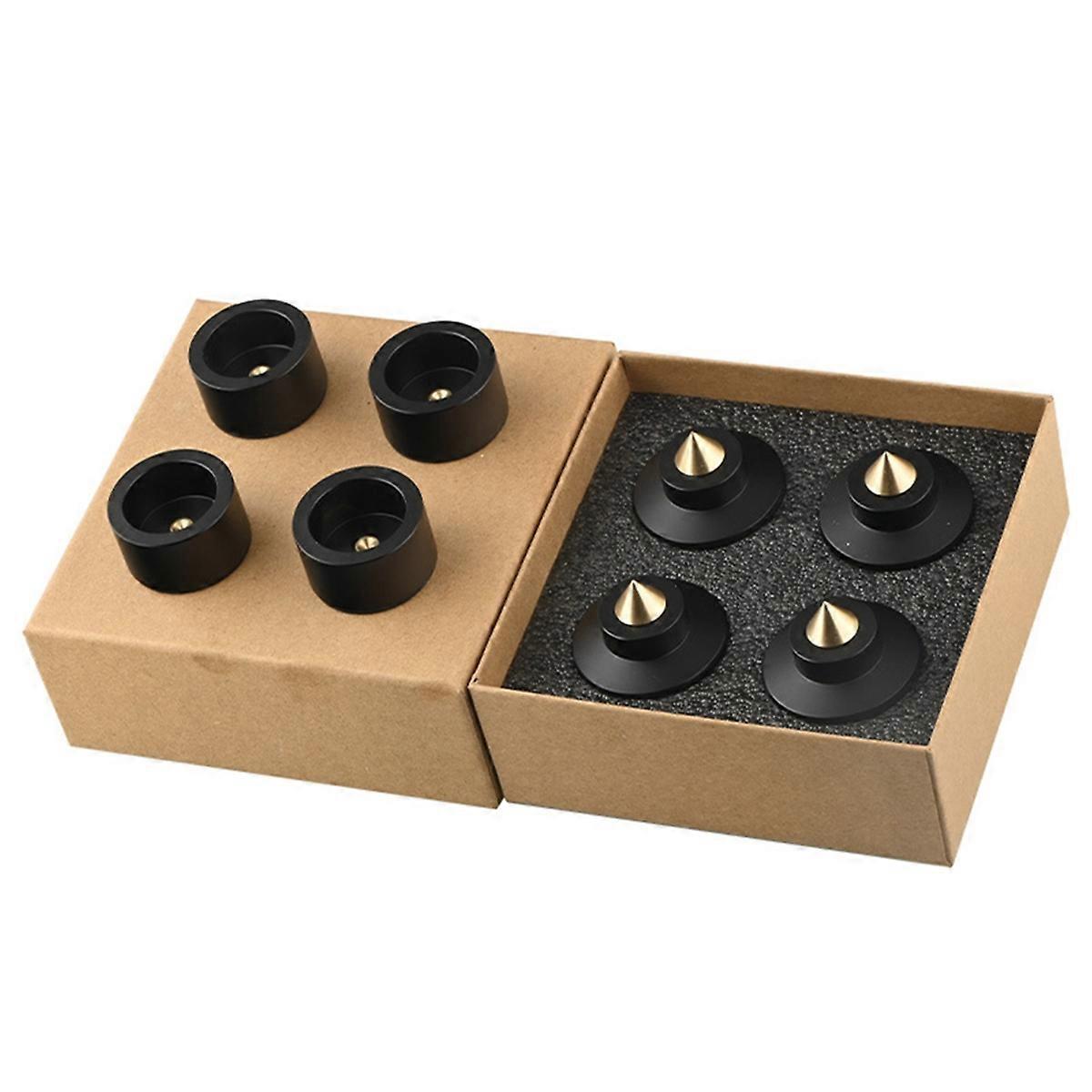 4-teiliges Set Spikes Für Lautsprecherständer Aus Aluminiumlegierung Und Kupfer-silber