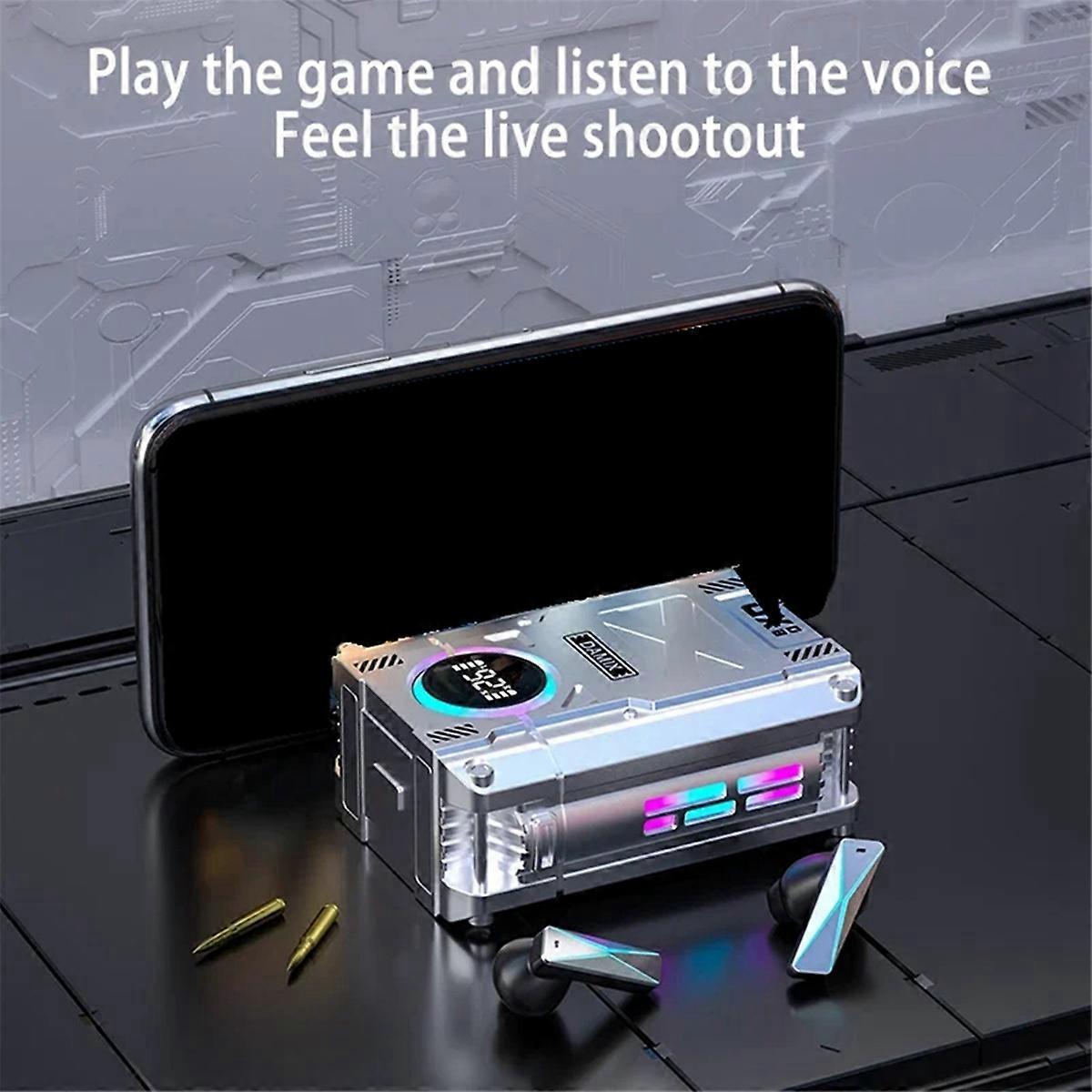 Dx-08 Kabelloses Bluetooth 5.3 Headset Im Punk-stil, Mechanisch, Silber