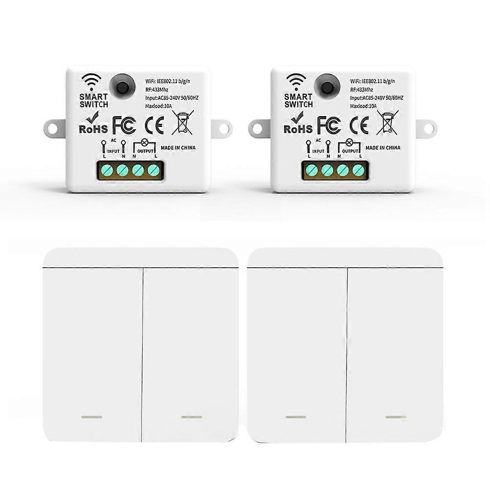 Rf 433mhz Relaisempfänger Mit 2x 2-fach Panelschalter