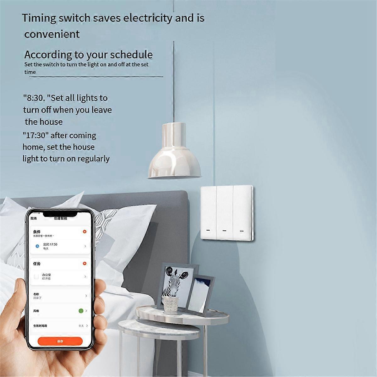 Tuya Smart Switch 3 Schalter Weiß--