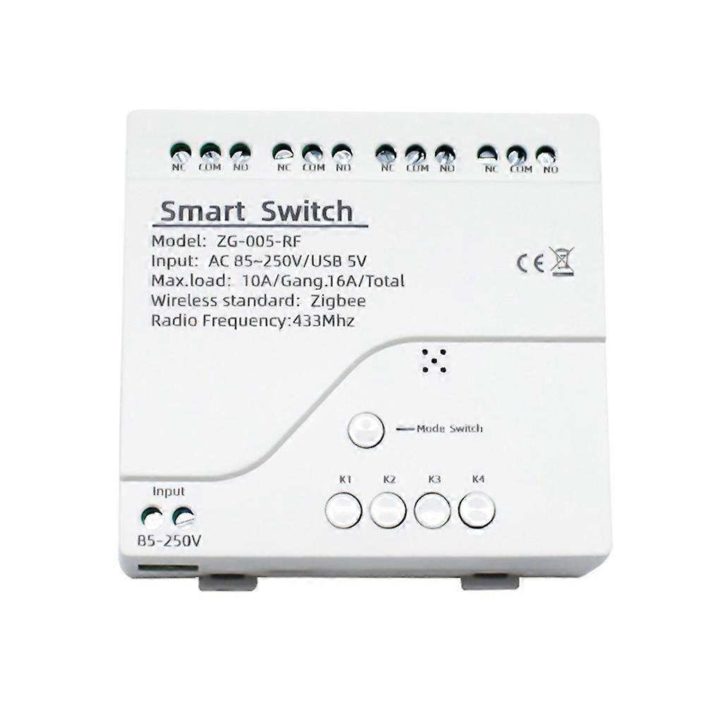 Tuya Smart 4ch Rf433 Schaltermodule Mit Wlan-fernbedienung Und Schalterabdeckung
