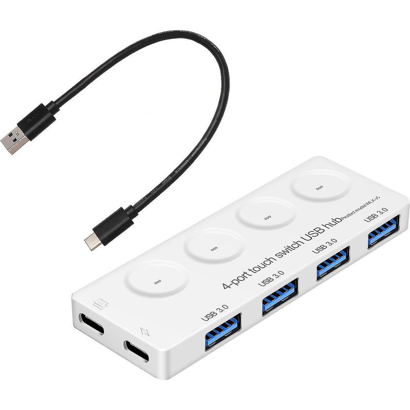 Usb 3.0 Hub, 4-port-usb-splitter, Leichter Usb-datenhub Mit Individuellem Ein-/ausschalter