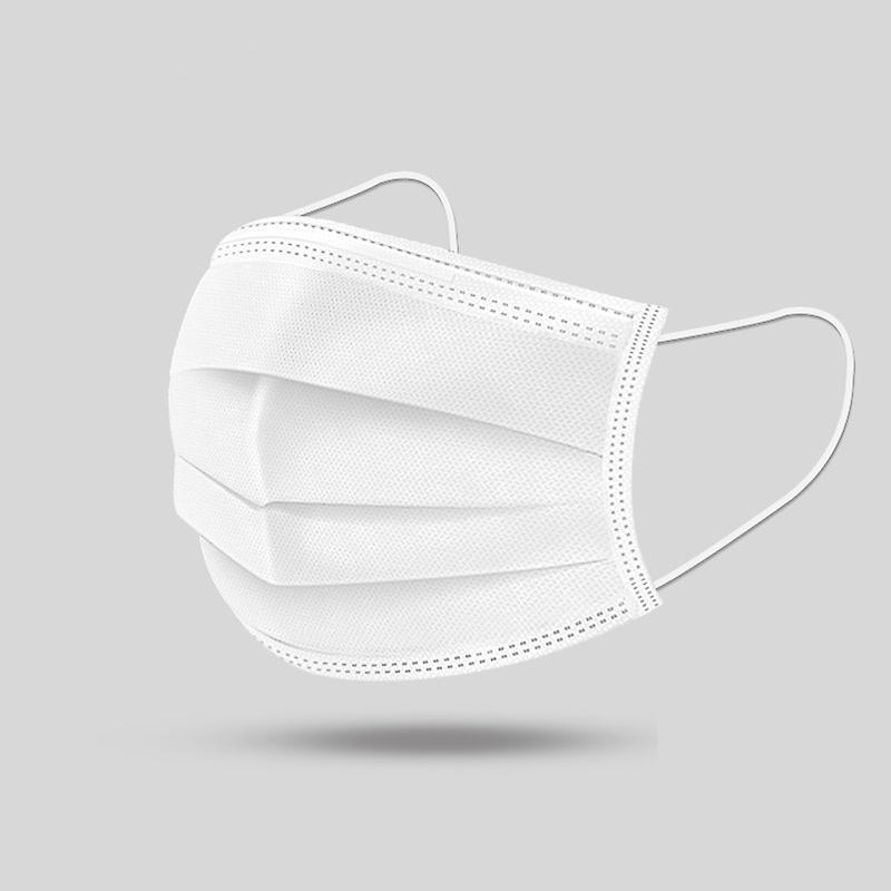 Weiße Maske 50, Dreilagige Gesichtsmasken, Masken, Einwegmasken, Mund- Und Nasenschutz