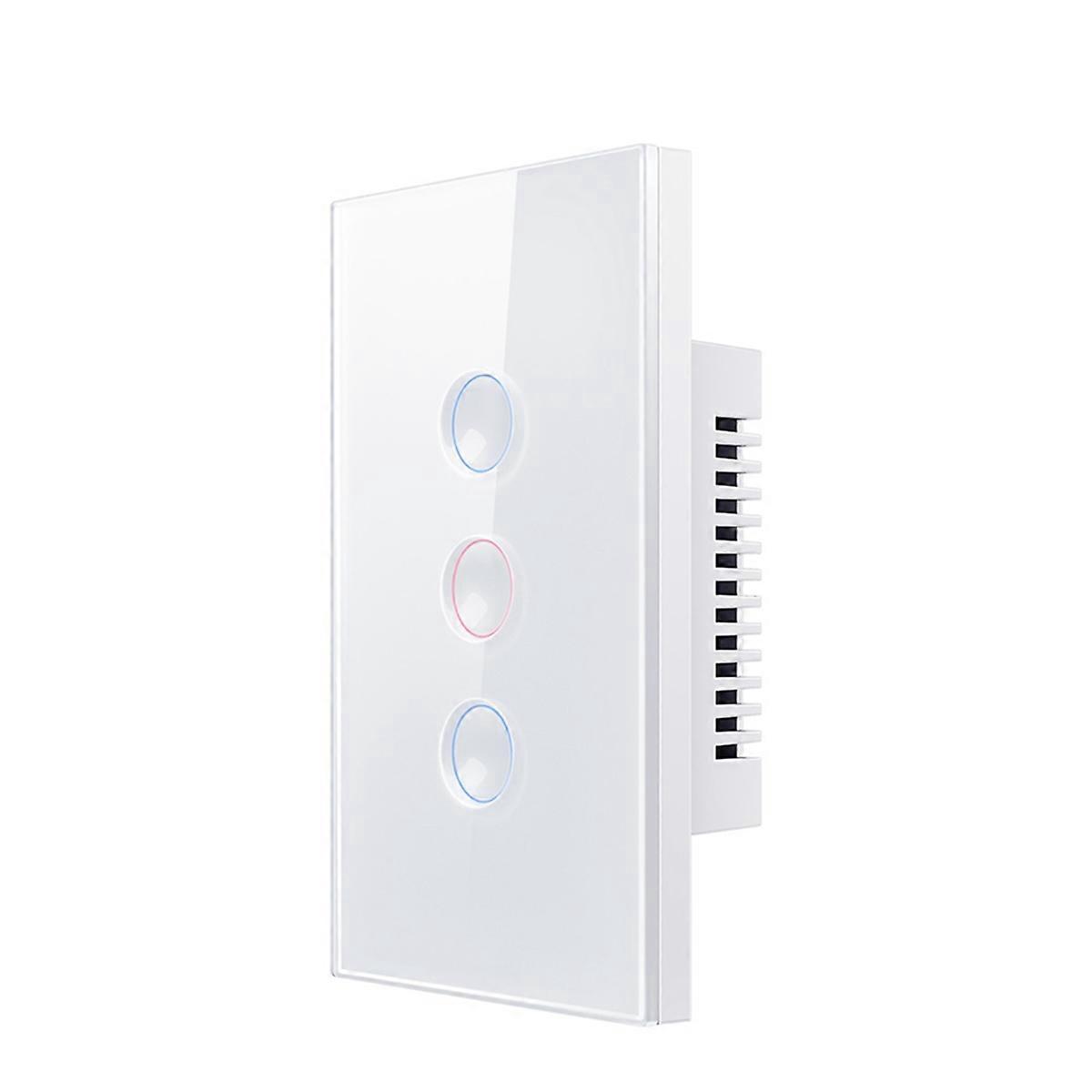 Tuya Wifi Smart Touch-schalter, Weiß, 110-240 V, 2,5d Konkave Form, C--