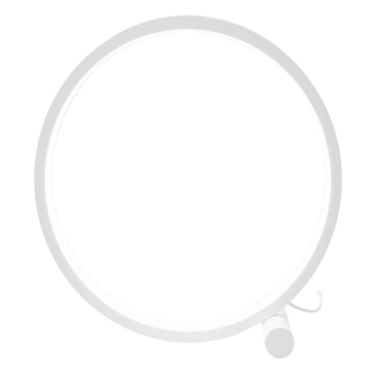Einfache Runde Led-tischleuchte Mit Ring Für Schlafzimmer, Wohnzimmer Oder Nachttisch – Weiß