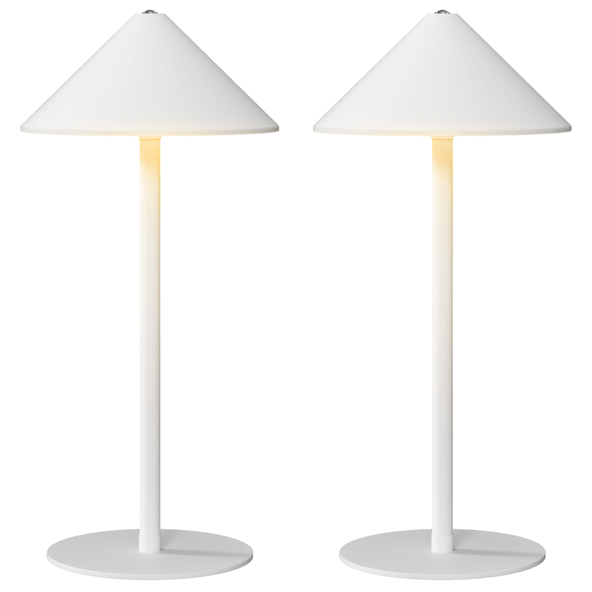 Wiederaufladbare Led-tischleuchte Mit Usb-anschluss, Metall-touchschalter, Weiß