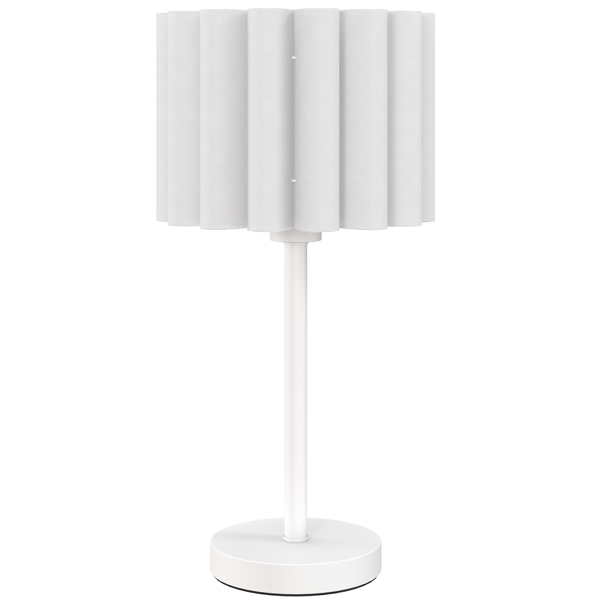 Vintage-nachttischlampe, Lampenschirm Aus Kunststoff, Druckknopfschalter, Weiß
