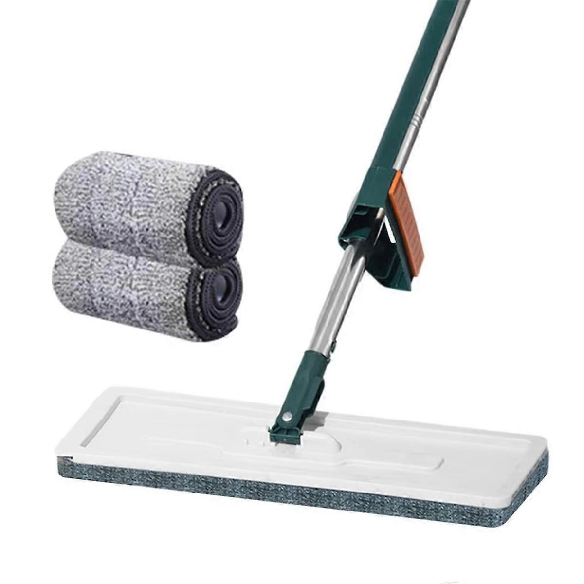Magic Mop Mit Flachwringer, Freihändige Montage Für Einfache Reinigung – Weiß Und Grün
