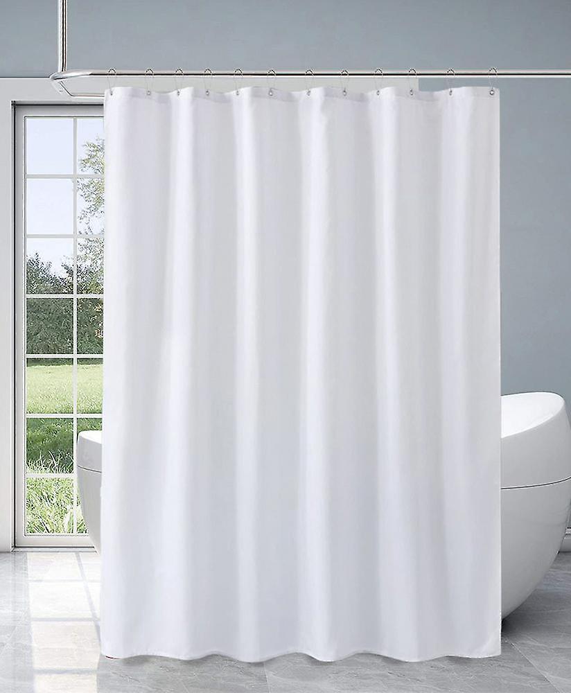 180 X 180 Cm, Weißer, Schnelltrocknender Duschvorhang, Maschinenwaschbarer, Wasserdichter Duschvorhang Aus Polyestergewebe, Halbtransparenter Badezimmervorhang