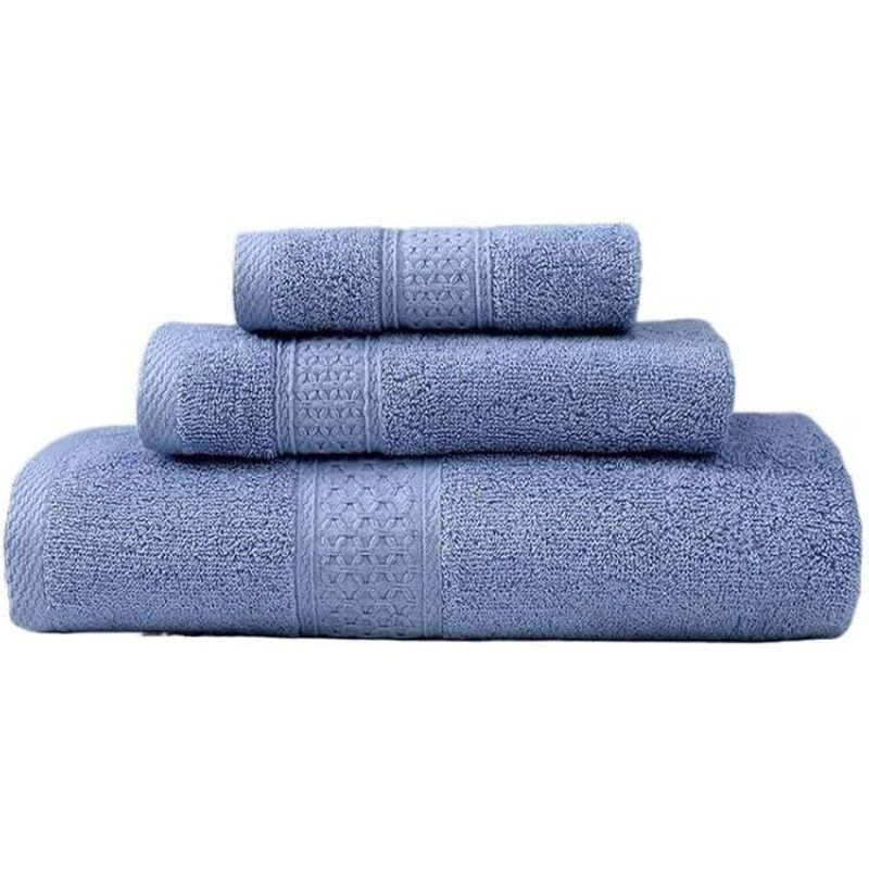 Badetuch Aus 100 % Reinem Baumwolle, Ultra-weich Und Hochabsorbierend, 3er-set In Marineblau, Langstapelige Fasern, Elegant Verpackt Als Geschenk
