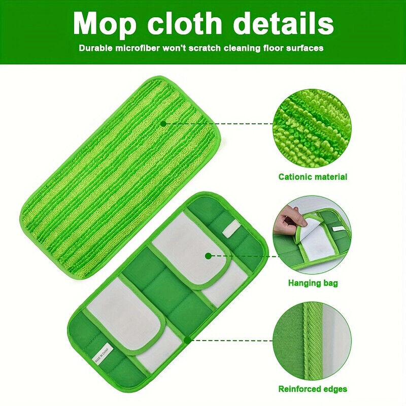 3 Ersatzmikrofasertücher (polyester + Nylon) Für Trockenwischer – Ideal Für Wasserfreie, Gleitende Und Effiziente Reinigung Harter Böden