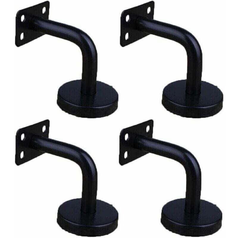 4 Edelstahl-halter Für Wandgeländer – Wandmontage, Flache Platte 60 × 60 Mm, Robust Und Einfach Zu Installieren