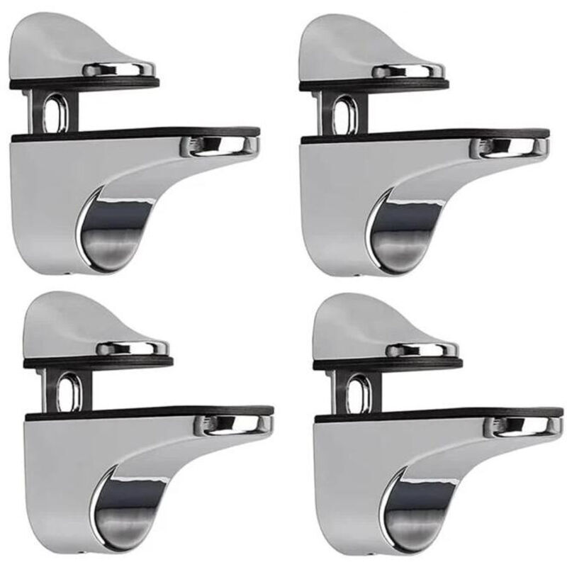 Verstellbare Glas-tablettenhalter, 4er-set, Wandhalterungen Für Glasregale, Kompatibel Mit Glasstärken Von 6 Bis 12 Mm