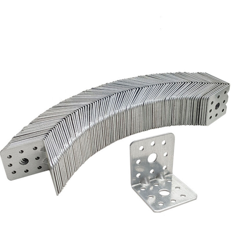 Winkelpfosten Aus Metall, 73 × 73 × 55 Mm, Mit Bohrungen Und Nuten – Holzverbindungsstütze – Silberfarbene Oberfläche – 10 Stück