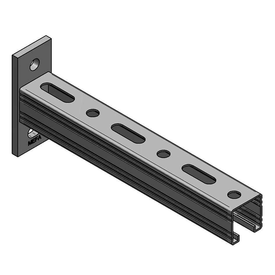 Konsole C-profil 45/45, L= 210 Mm Platte Längs Gvz
