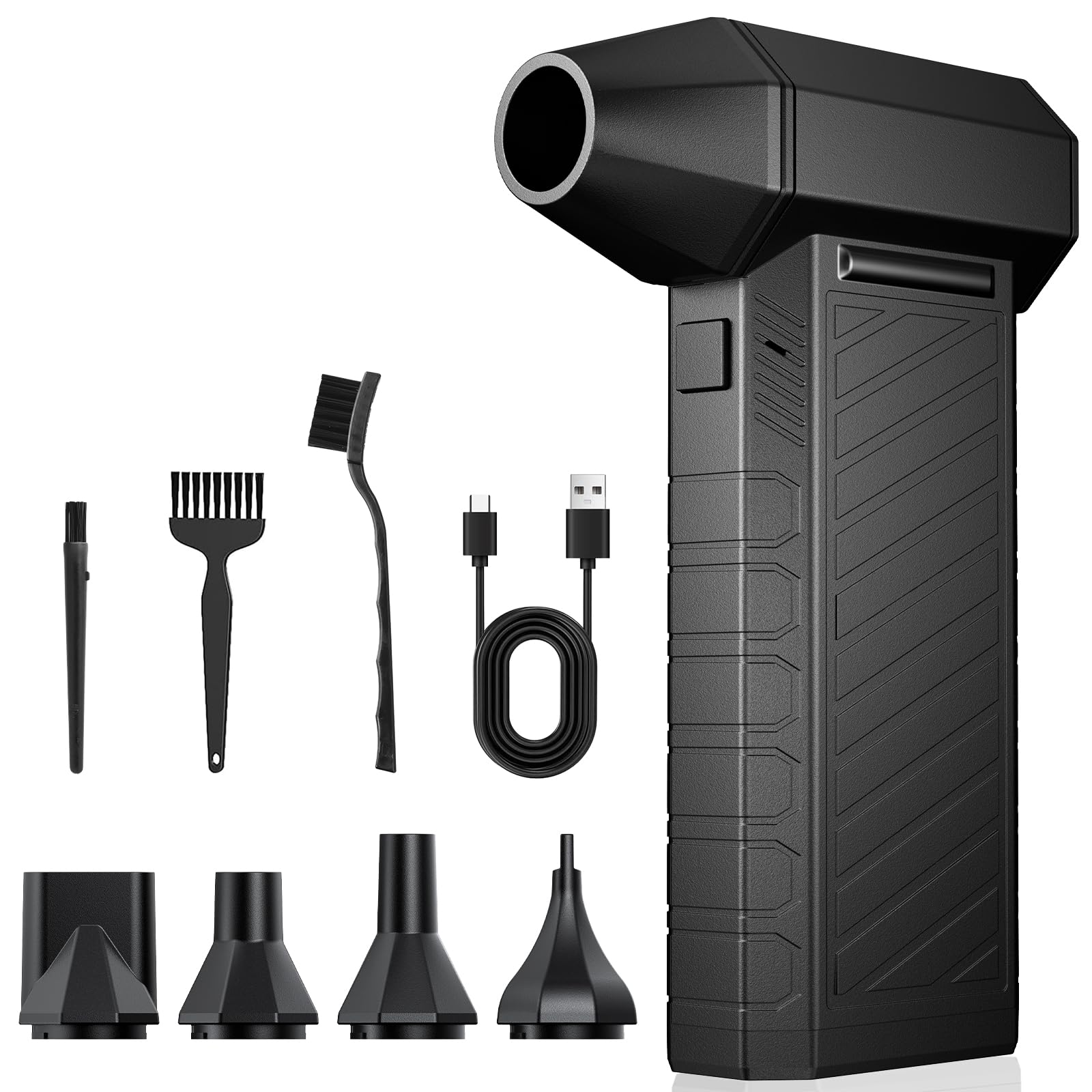 Elektrische Staubgebläse Druckluftspray, 150000 U/min Höhe Geschwindigkeit Dust Blower, Mini Compressed Air Duster Pc Reinigungsset Mit 6000mah Akku Für Laptop, Tastatur, Auto, Bürogeräte, Sofa