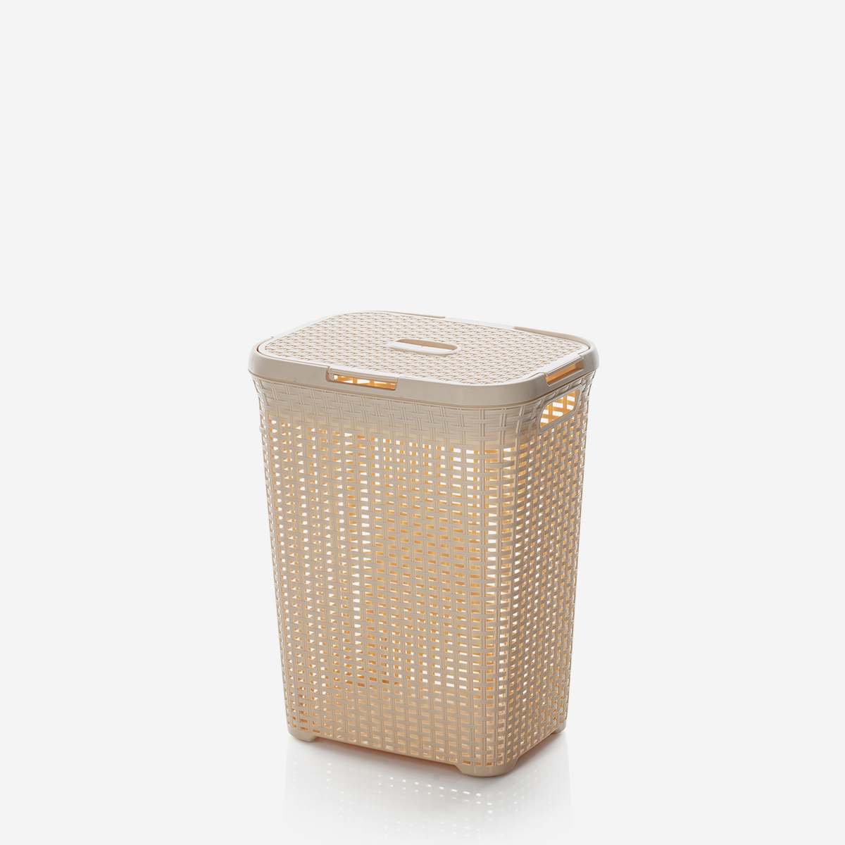 Wäschekorb Mit Deckel Aus Polypropylen Lonbet - Beige